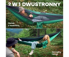 Turistinis hamakas su tinkleliu nuo uodų 270x140 cm