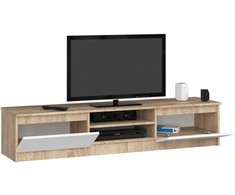 TV staliukas K160, ąžuolo/balta