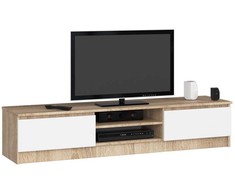 TV staliukas K160, ąžuolo/balta