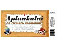 Aplankalai A5 praplatinti (210x345),PVC100 mic.,5vnt
