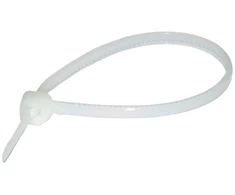 Tvirtinimo dirželiai HAUPA, 100 x 2.5 mm, baltos sp., 100 vnt.