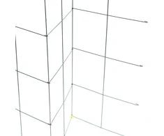 Tvirtinimų komplektas augalams 45x120cm metaliniai/PE/žali