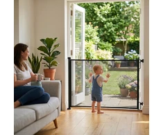 Twinky Stair Gate, Roll-up saugos vartai, 58 x 145 cm, juodi