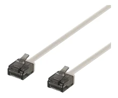 U/UTP Cat6a kabelis DELTACO, plokščias, 0,5 m, 1 mm, pilkas / UUTP-2010