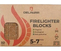Ugnies įdegtukai DELAWAR, kubeliai, 32 vnt
