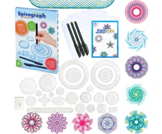 Ultimar KŪRYBINIS SPIROGRAFIJŲ RINKINYS, SKIRTA PIEŠIMO RAŠTAI XXL ŠABLONAI RAŠIKLIŲ KORTELĖS