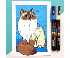 Uni UNI POSCA PC-8K plakatų žymeklis tamsiai raudonas