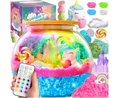 Memflow UNICORN LED NAKTINIS LEMPAS „Pasidaryk pats“ KŪRYBINGAS KINETINIS SMĖLIS + NUOTOLINIO VALDYMAS