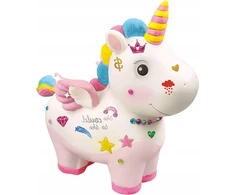 UNICORN PIGGY BANK STOVĖLIS VAIKAMS KŪRYBINIAI FIGŪRŲ DAŽŲ lipdukai