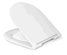 Unitazo dangtis CEDO VIENTO, kieto plastiko, lėtai nusileidžiantis, lengvai nuimamas
