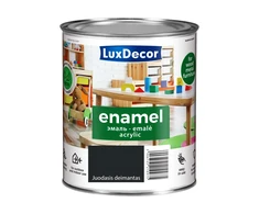 Universali akrilinė emalė LuxDecor, 2,5 l Juodasis deimantas, blizgus, vandens pagrindu