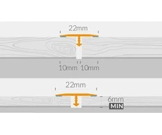 Universali aliumininė grindų juostelė CS22 CS25, SNOW ąžuolo spl., 22 mm pločio, 186 cm ilgio