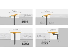 Universali aliumininė grindų juostelė CS30 CS27, BOSTON ąžuolo spl., 30 mm pločio, 93 cm ilgio