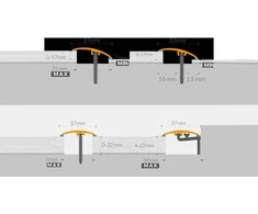 Universali aliumininė grindų juostelė CS37 CS66, FULL PLANK ąžuolo spl., 37 mm pločio, 93 cm ilgio