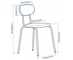 UNIVERSALI VIRTUVĖS KĖDĖ SU MINKŠTA SĖDYNE, JUODOS IKEA SANDSBERG