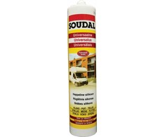 Universalus silikoninis hermetikas SOUDAL SILICONE U, baltos sp., 280 ml