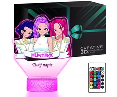 Upominki_Pl 3D LED naktinė lemputė Huntrix K-pop Demonų medžiotojai Rumi Mira Zoey