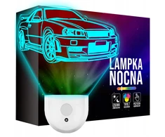 Upominki_Pl Lampka Nocna LED dla Dzieci NISSAN SKYLINE AUTO kontaktu gniazdka CZUJNIK