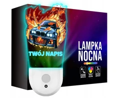 Upominki_Pl Lampka Nocna LED dla Dziecka AUTO BMW SAMOCHÓD kontaktu gniazdka CZUJNIK