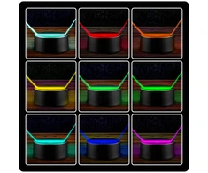 Upominki_Pl Naktinė lempa LED SIX SEVEN BRAINROT 67 + Pultas prezent dziecka URODZINY