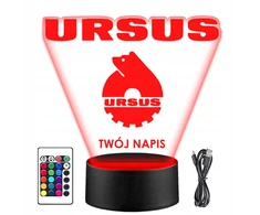 Upominki_Pl Naktinė lempa LED URSUS CIĄGNIK 3D + Pultas prezent URODZINY statuetka