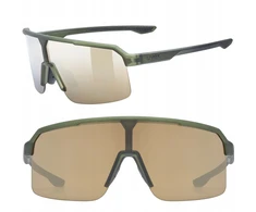 Akiniai Uvex ramp olive matt / mirror auksinis