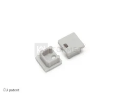 Bikuva.lt LED juostos profilio SMART10 užbaigimo elementai su skyle (pilki). Komplekte 2 vnt.