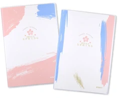 Užrašų knygelė M&amp;G Sakura 13.8x20.2cm languotas 72 lapų plastikiniais viršeliais
