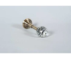 Užuolaidos laikiklis AK, metalinis, šv. matinės sidabro sp., L13 cm, 1 vnt.
