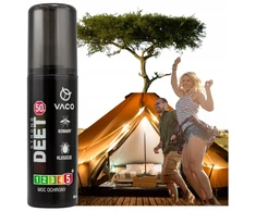 VACO Skystis nuo erkių, uodų ir musių DEET 50% + Geraniol veiksmingas - 80 ml