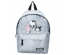 Vadobag Hello Kitty pilkas mokyklinis kuprinė mergaitėms