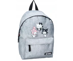 Vadobag Hello Kitty pilkas mokyklinis kuprinė mergaitėms