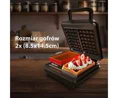 Vaflinė 1800W, neprideganti danga, 2 dideli vafliai, šalta rankena Camry CR 3092