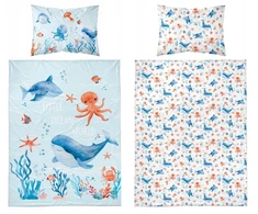 Vaikiška patalynė 2 vnt 135x100 Ocean Mėlyna Detexpol 5508 A