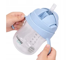 Vaikiškas buteliukas, nepralaidus vandens butelis su šiaudeliu, Tritan be BPA Casno 240 ml, 6m