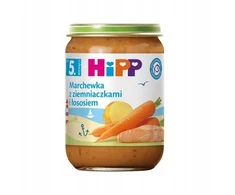 Vaikiškas patiekalas Morkos su bulvėmis ir lašiša HiPP 190 g