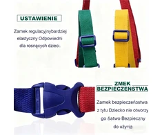 Vaikiški diržai nuo pabėgimo su pavadėliu – raudoni, saugaus vaikščiojimo diržai