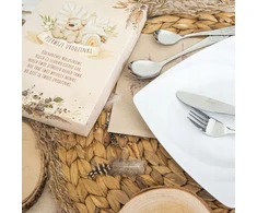 Vaikiški stalo įrankiai Gimtadienis Vienerių metų dovana Suvenyras Graviravimas Vardo BOHO