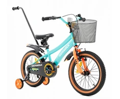 VAIKŲ DVIRAČIO 16 GERMINA BMX + ŠONINIAI RATAI KREPŠELIO VADOVAS NEMOKAMAS
