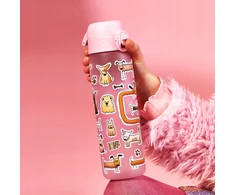 Vaikų gertuvė Ion8 su matuokle 'dogs', pudrinė rožinė, 500 ml