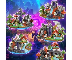 Vaikų žaislų rinkinys DYI Magnetic Blocks Dark World Building