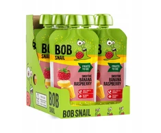 Vaisių putėsiai 100% vaisiai be pridėtinio cukraus BOB SNAIL Bananas Avietės 10x120 g