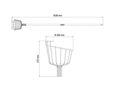 Vaisių rinktuvas Tramontina 145cm medinis kotas