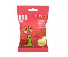 Vaisių užkandis obuolių braškių drebučiai 40g BOB SNAIL