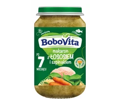 Vakarienė Bobovita makaronai su lašiša ir špinatais 190 g