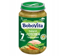 Vakarienė Bobovita makaronai su lašiša ir špinatais 190 g