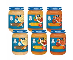 Vakarienė Gerber Žiediniai kopūstai Spagečiai Pomidorų mišinys 6x 190 g