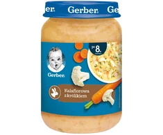 Vakarienė Gerber Žiediniai kopūstai Spagečiai Pomidorų mišinys 6x 190 g