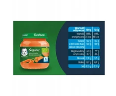 Vakarienė Morkos saldžiosios bulvės nuo 4 mėnesių 125 g Gerber Organic