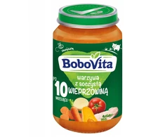 Vakarienė vaikams 10m+ Bobovita sultinga kiauliena su daržovėmis 190g
